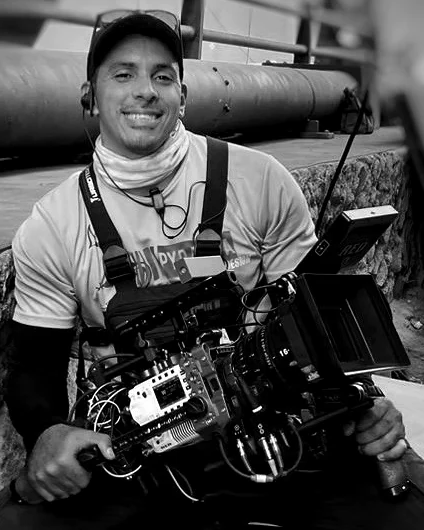 Bronwin October with the camera rig