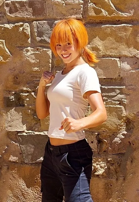 On location in costume