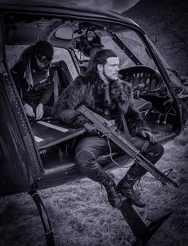 Helicopter interior, on location