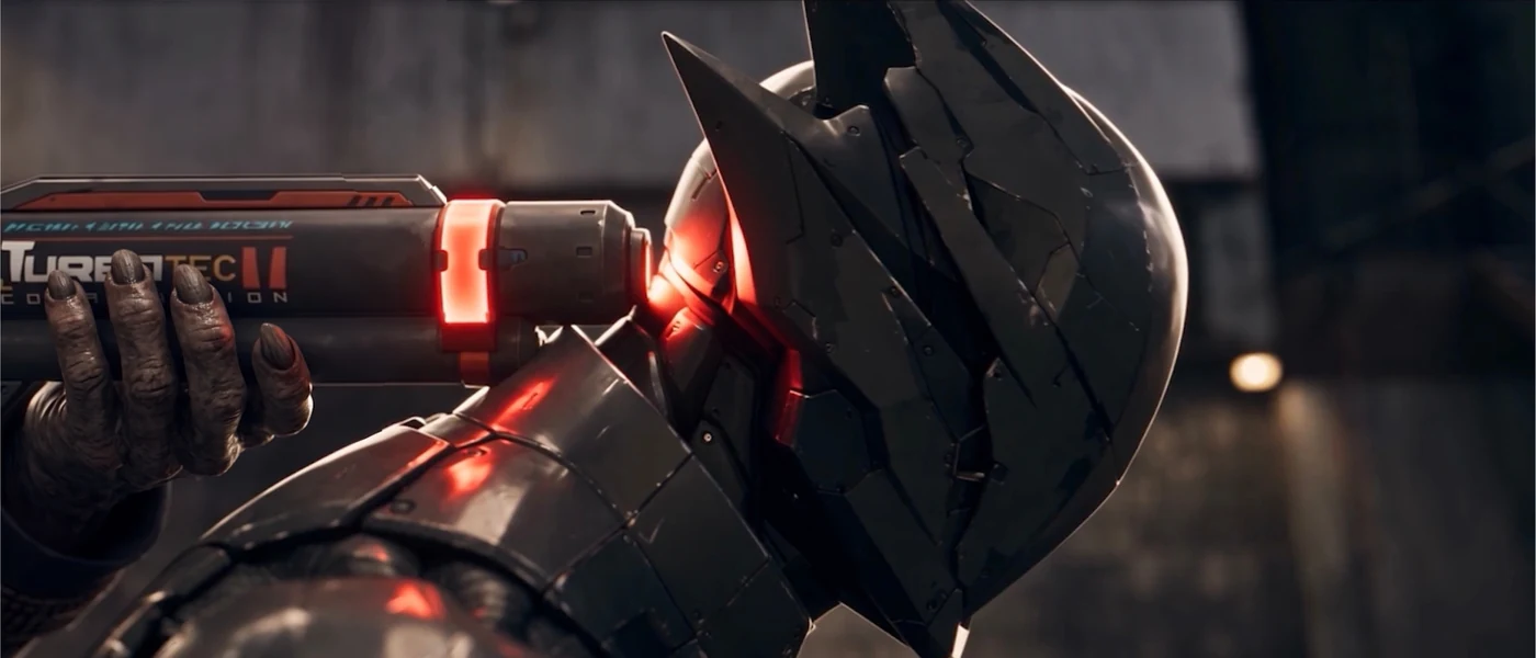 WDF operator ZERO3 in CoreX armour with a Turbotec Corporation weapon system
